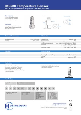 Hansford Sensors HS-200 – Drawing (2aa1fd40a0d4_S1-1 S. 1)