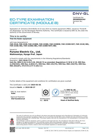 Furuno Electric FAR-2338S – Page preview (3d2ac34b8938_S1-1 S. 1)