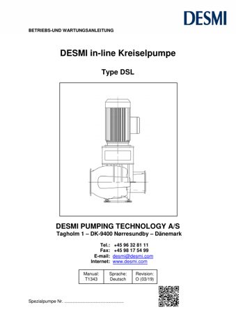 DESMI Pumping Technology A/S T1343 – Page preview (07603268f011_S1-1 S. 1)