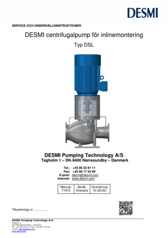 DESMI Pumping Technology T1513 – Page preview (7feaea6865a4_S1-1 S. 1)