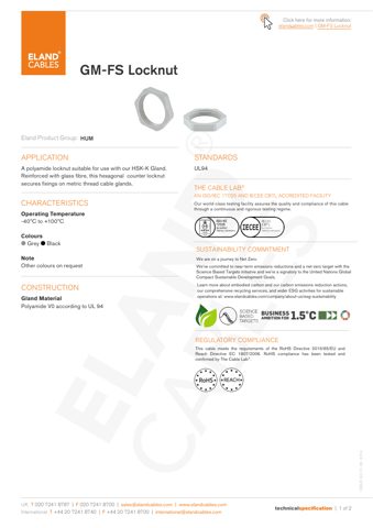 Eland Cables GM-FS Locknut – Drawing (8683fd8bf4ac_S1-1 S. 1)