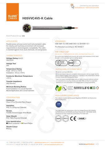 Eland Cables H05VVC4V5-K Cable – Drawing (6886136e1f5d_S1-1 S. 1)