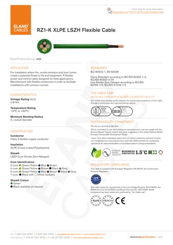 Eland Cables RZ1-K – Drawing (4c37ef6987a5_S1-1 S. 1)