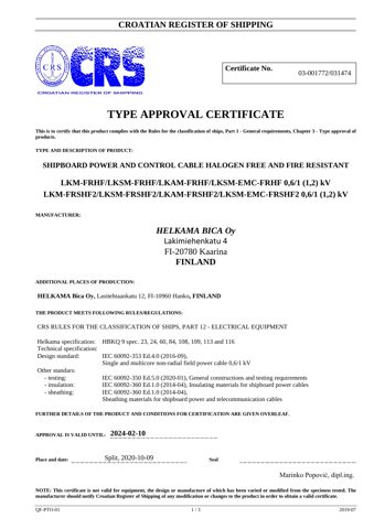 Helkama Bica LKSM-EMC-FRHF – Drawing (dcb6ec6b35b9_S1-1 S. 1)