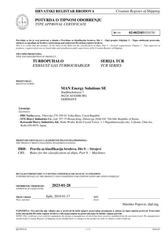 MAN Energy Solutions TCR – Drawing (7943dcf3b625_S1-1 S. 1)