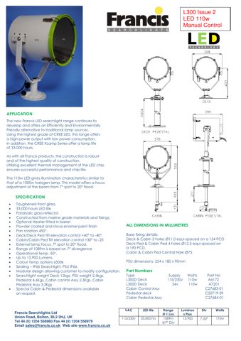 FRANCIS L300D Deck 115/230v – Drawing (463fe5ab33ee_S1-1 S. 1)
