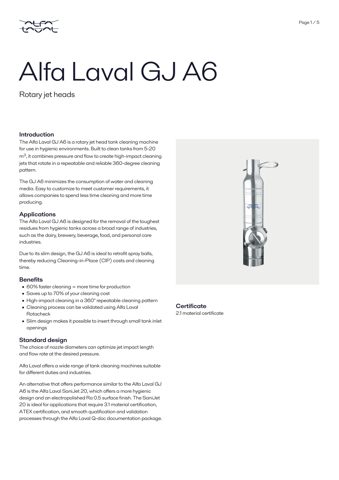 Alfa Laval A6 – Drawing (0a875f1ade96_S1-1 S. 1)