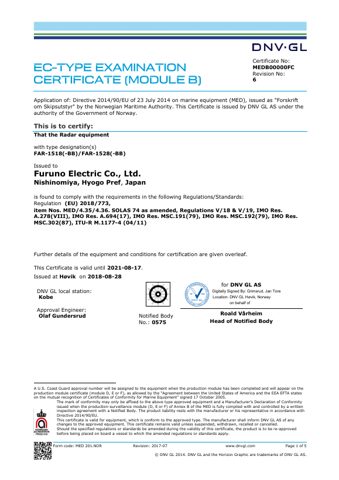 Furuno Electric FAR-1518-BB – Page preview (5f097e22adce_S1-1 S. 1)