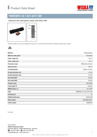 WISKA 221-2411 BK – Drawing (7aa684890503_S1-1 S. 1)