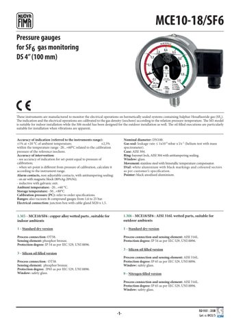 Nuova Fima 9 - Nitrogen filled version – Drawing (8d33af286506_S1-1 S. 1)