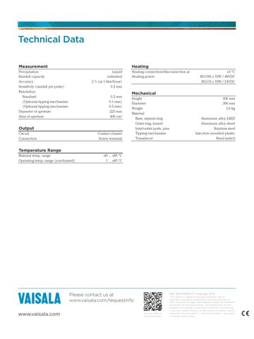 Vaisala RG13H – Drawing (9b3ddff81215_S1-2 S. 2)