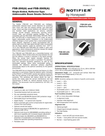 Notifier / Honeywell FSB-200-A – Drawing (5dc8a782007a_S1-1 S. 1)