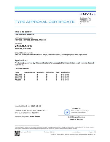 Vaisala Oyj MMT330 – Drawing (b6a9930066ec_S1-2 S. 1)