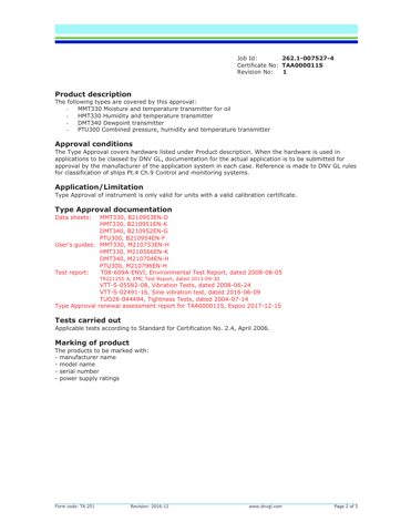 Vaisala Oyj DMT340 – Drawing (f283dc69d67a_S1-2 S. 2)