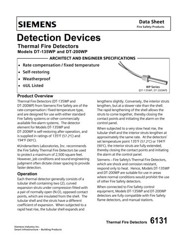 Siemens Fire Safety DT-200WP – Drawing (0fbee425c1b1_S1-2 S. 1)