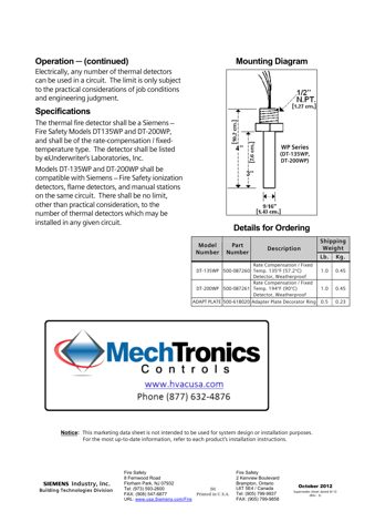 Siemens Industry DT-135WP – Drawing (22a1808408c6_S1-2 S. 2)