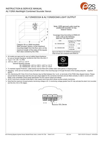European Safety Systems AL112NXDC024 – Page preview (f95847a93edc_S1-6 S. 5)