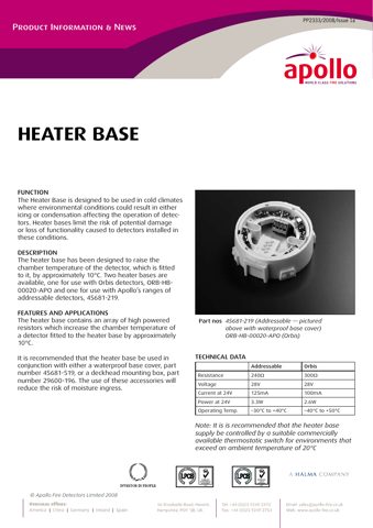 Apollo Fire Detectors ORB-HB-00020-APO – Drawing (efd1107e72c0_S1-1 S. 1)