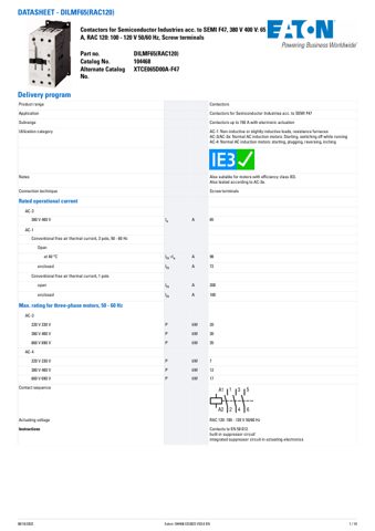 Eaton Marine DILMF65-RAC120 – Page preview (bc8824ca4448_S1-1 S. 1)
