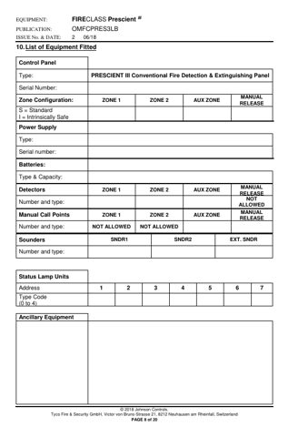 Tyco Fire & Security FIRECLASS Prescient III – Page preview (7a39a202236b_S3-9 S. 6)