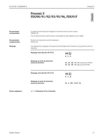 Endress+Hauser FDU95-J1 – Page preview (b102130a1743_S7-21 S. 11)