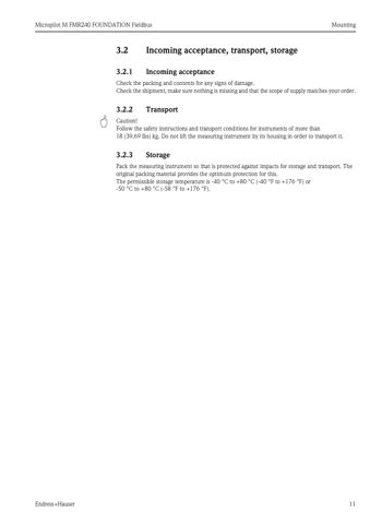 Endress+Hauser Micropilot M FMR240 FOUNDATION Fieldbus – Page preview (5269185e76e8_S3-13 S. 9)