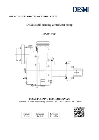 DESMI Pumping Technology T1454 – Drawing (9a438df84d92_S1-1 S. 1)