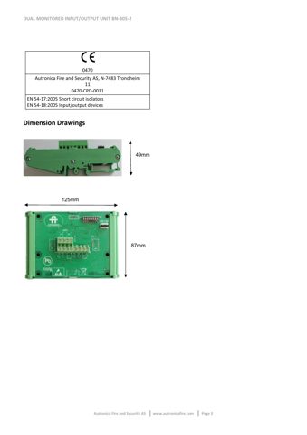 Autronica Fire and Security BN-305-2 – Drawing (782350099173_S2-11 S. 2)