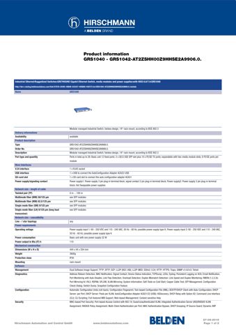 Hirschmann Automation and Control GRS1042-AT2ZSHH00Z9HHSE2A9906.0 – Drawing (f2e31f4cdaf2_S1-1 S. 1)