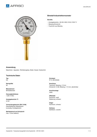 AFRISO BiTh 80 I D2 – Drawing (0c8a708d7124_S1-1 S. 1)