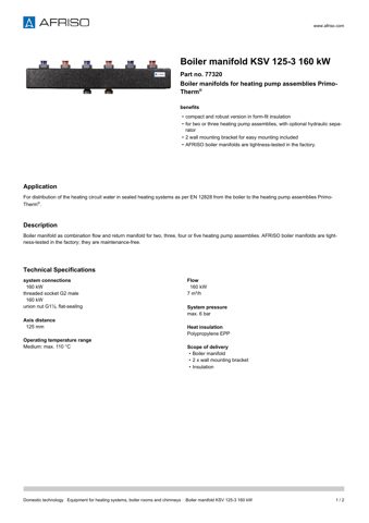 AFRISO KSV 125-3 160 kW – Drawing (ea0f7dffa953_S1-1 S. 1)
