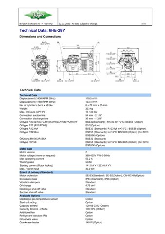 Bitzer Marine 6HE-28Y – Drawing (375397688b11_S1-3 S. 3)