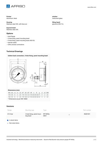 AFRISO RF160GLY – Drawing (15933482bc53_S1-2 S. 2)