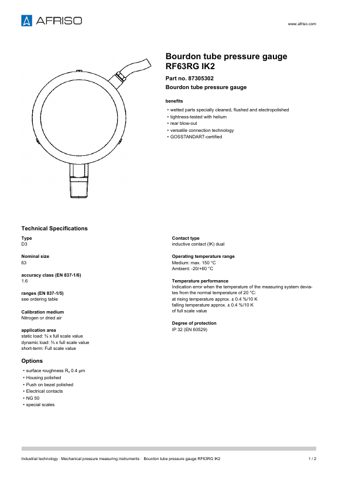 AFRISO RF63RG IK2 IK2 – Page preview (c59c4a978474_S1-1 S. 1)