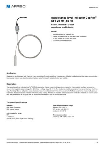 AFRISO EFT 20 MF -60 HT – Drawing (f639c3cc2766_S1-3 S. 1)