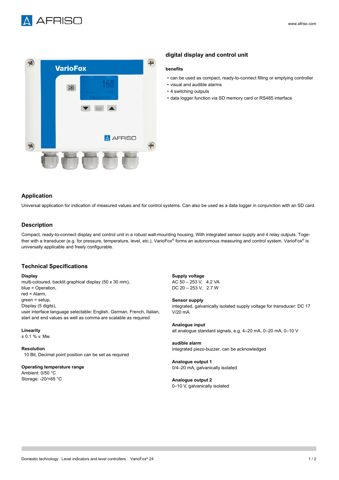AFRISO VarioFox® – Drawing (5e943be0503e_S1-1 S. 1)