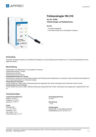 AFRISO RG 210 – Drawing (dd69d2d41e6a_S1-1 S. 1)