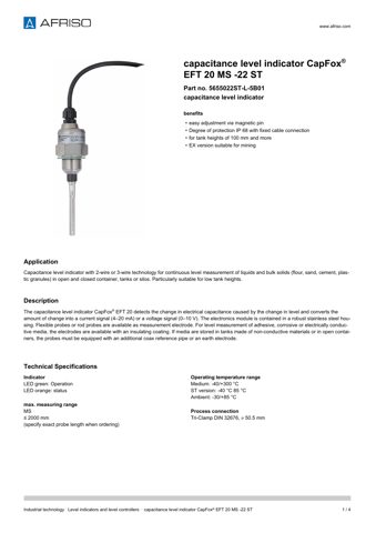 AFRISO CapFox® EFT 20 MS -22 ST – Drawing (1c48ec8a1540_S1-3 S. 1)