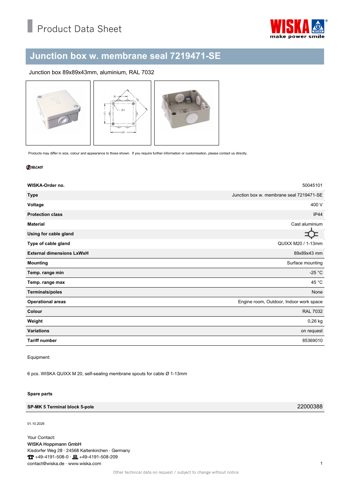 WISKA 7219471-SE – Drawing (89c93d0c9b75_S1-1 S. 1)