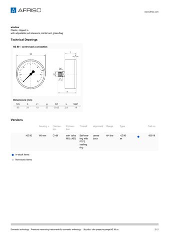 AFRISO HZ 80 ax – Drawing (e15070f40631_S1-2 S. 2)