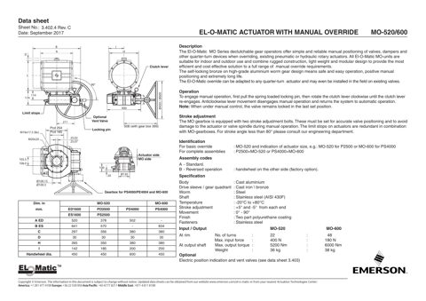 Emerson Marine MO-600 – Drawing (88a490622a51_S1-1 S. 1)
