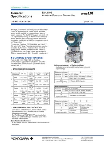 Yokogawa EJA310E – Drawing (c6ca928e0efe_S1-1 S. 1)