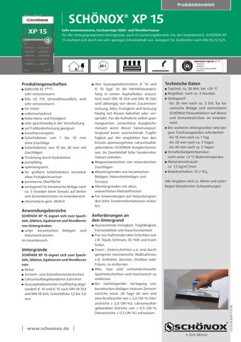 Sika Deutschland SCHÖNOX XP 15 – Drawing (005049644019_S1-1 S. 1)