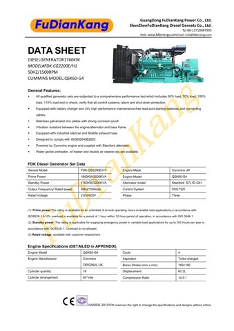 Stamford/Cummins FDK-CG2200E – Drawing (99cdd84e86a5_S1-1 S. 1)