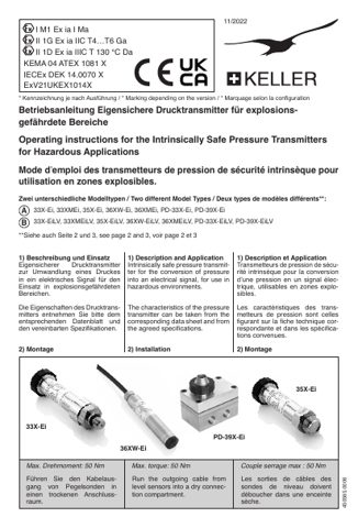 Keller Druckmesstechnik PD-39X-EiLV – Drawing (a61d45e1d118_S1-1 S. 1)