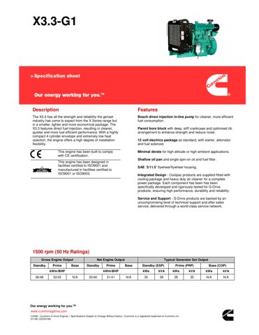 Stamford/Cummins X3.3-G1 – Drawing (9bff1afdb4e4_S1-1 S. 1)