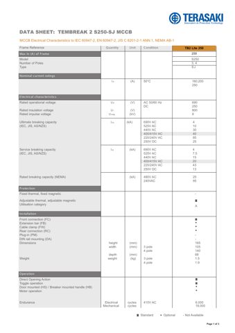 Terasaki Electric S250 – Zeichnung (74caadb3c8bd_S1-1 S. 1)