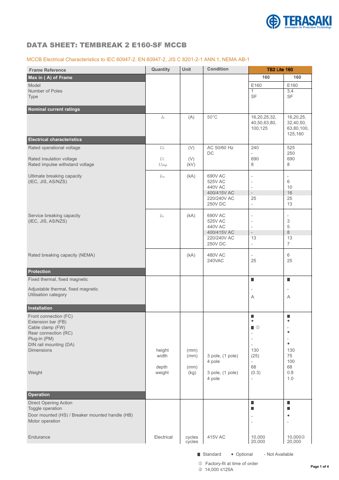 Terasaki Electric E160 – Drawing (47c8c30bd0c6_S1-1 S. 1)