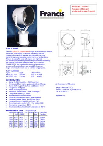 Francis Searchlights FR560RC – Drawing (b757b9557591_S1-1 S. 1)