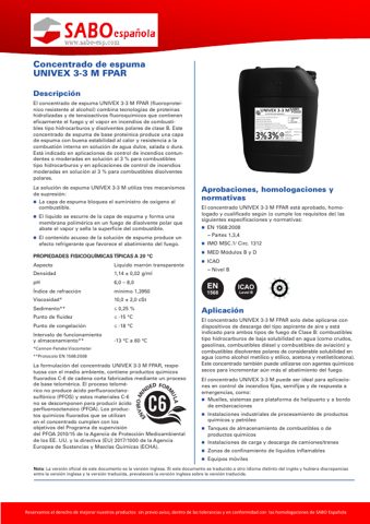 SABO FOAM S.r.l. UNIVEX 3-3 M – Page preview (689766751976_S1-2 S. 1)
